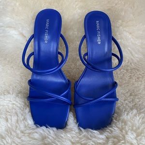 Marc Fisher blue strappy heels